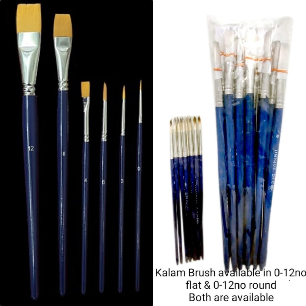 Brushes Soft Kalam Brush, For Wall painting, Size: 0-12no