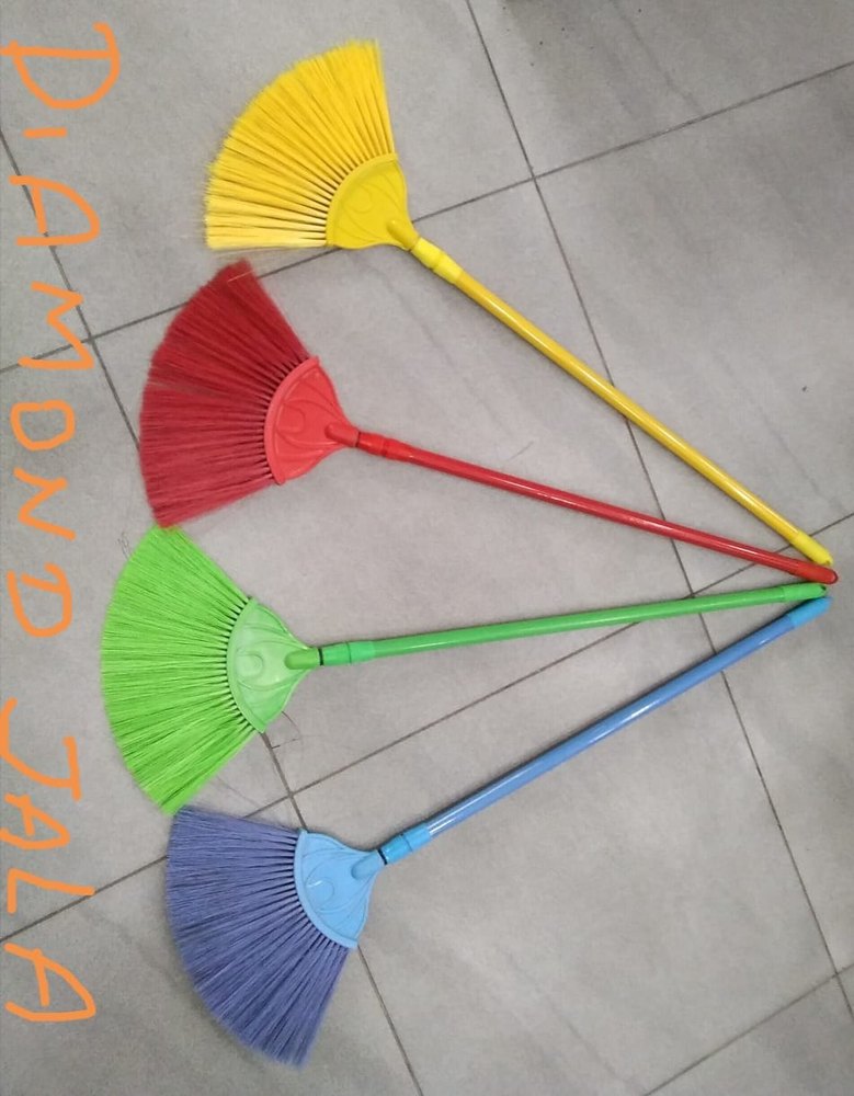 Plastic Oval Diamond Jala Brush, For Cleaning, Size: 4 Foot Rod