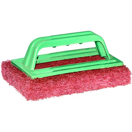 Steel Shine Rectangular Wonder Clean Red Tile Brush