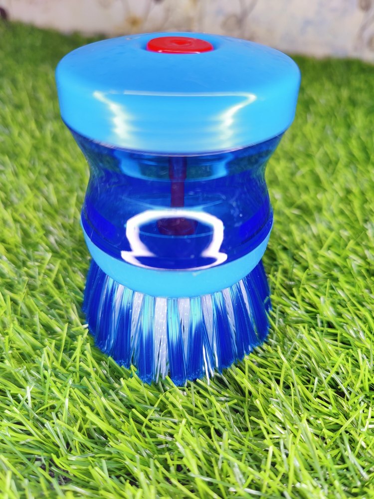 Blue Round Plastic Sink Dispenser Cleaning Brush, Size: 3 Inch