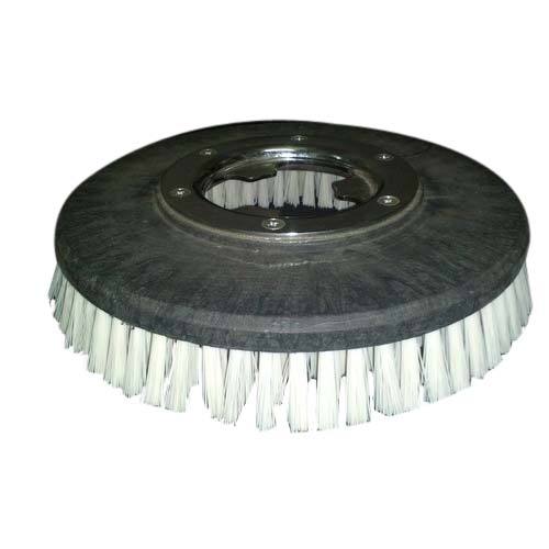 Plastic Body Black, White Nylon Round Floor Cleaning Brushes