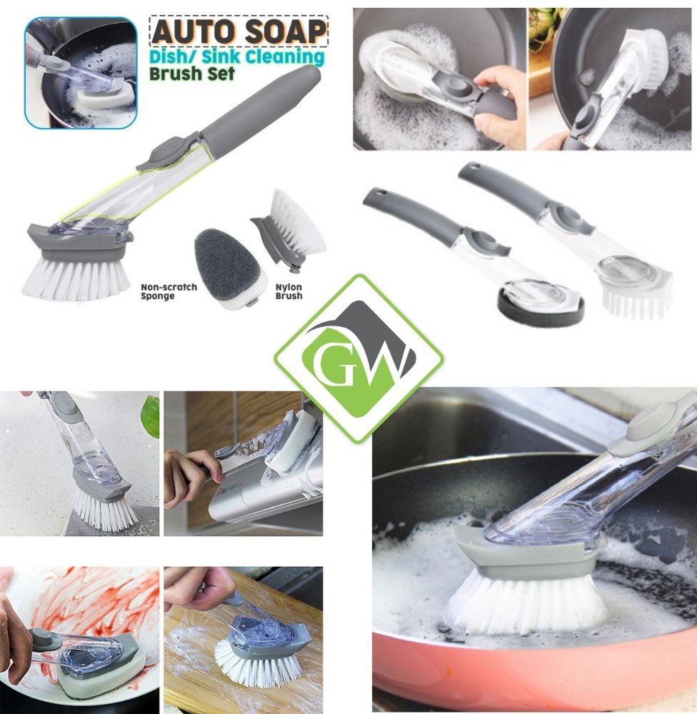 Kitchen Cleaning Brush with Soap Dispenser