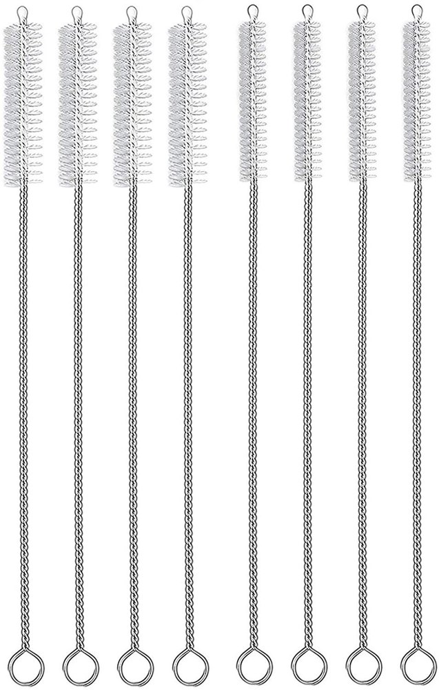 Soft White Straw Cleaner Brush Set, For Cleaning