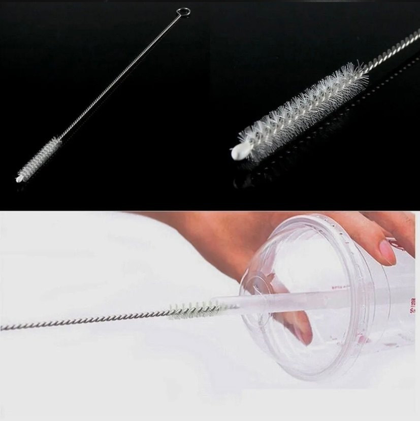 White Straw Brush, Steel Straw Cleaning Brush., Size: 6 Inch To 12 Inch
