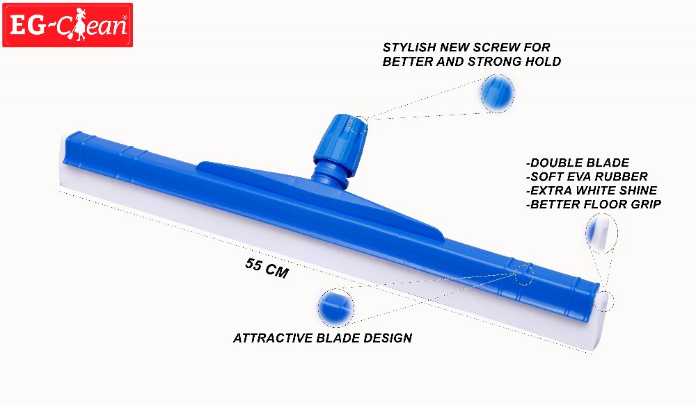 EG CLEAN Blue Floor Squeezer -Base (55), For Industrial Cleaning, Size: 55 CM