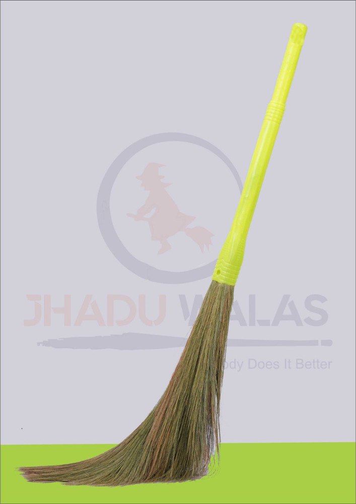 Grass Yellow Plastic Phool Jhadu