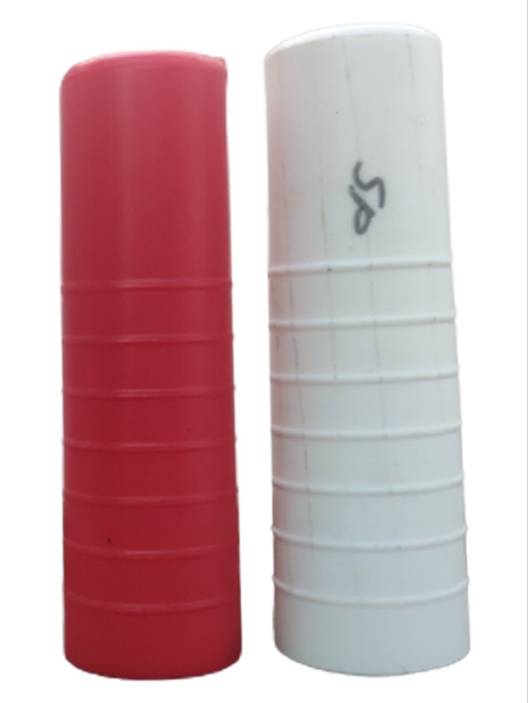 Red and White Plastic Kharata Broom Handle Cap, Size: 4inch