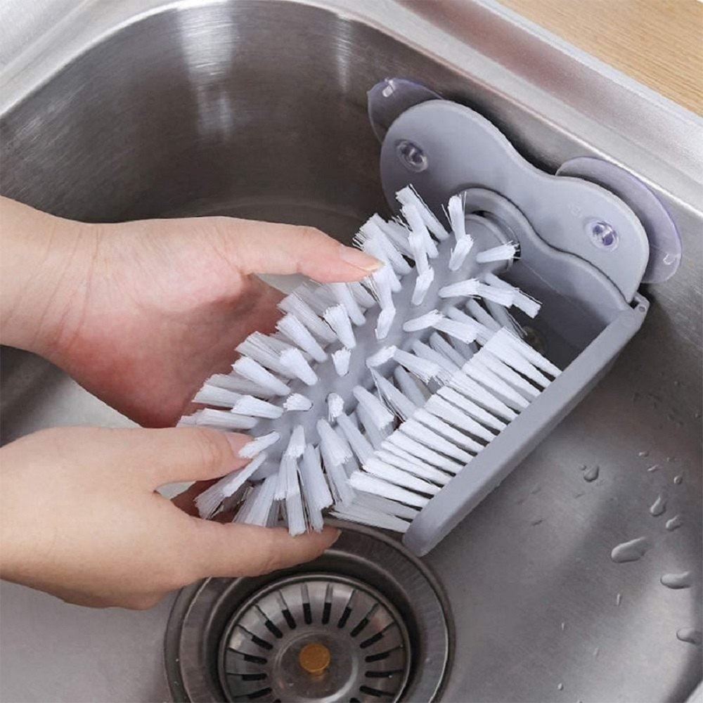 Plastic Glass Washer With Double Sided Brush