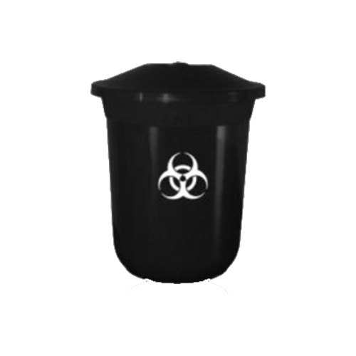 Kyracs Plastic Black Dustbin With Lid, Capacity: 6-10 Liters, K7