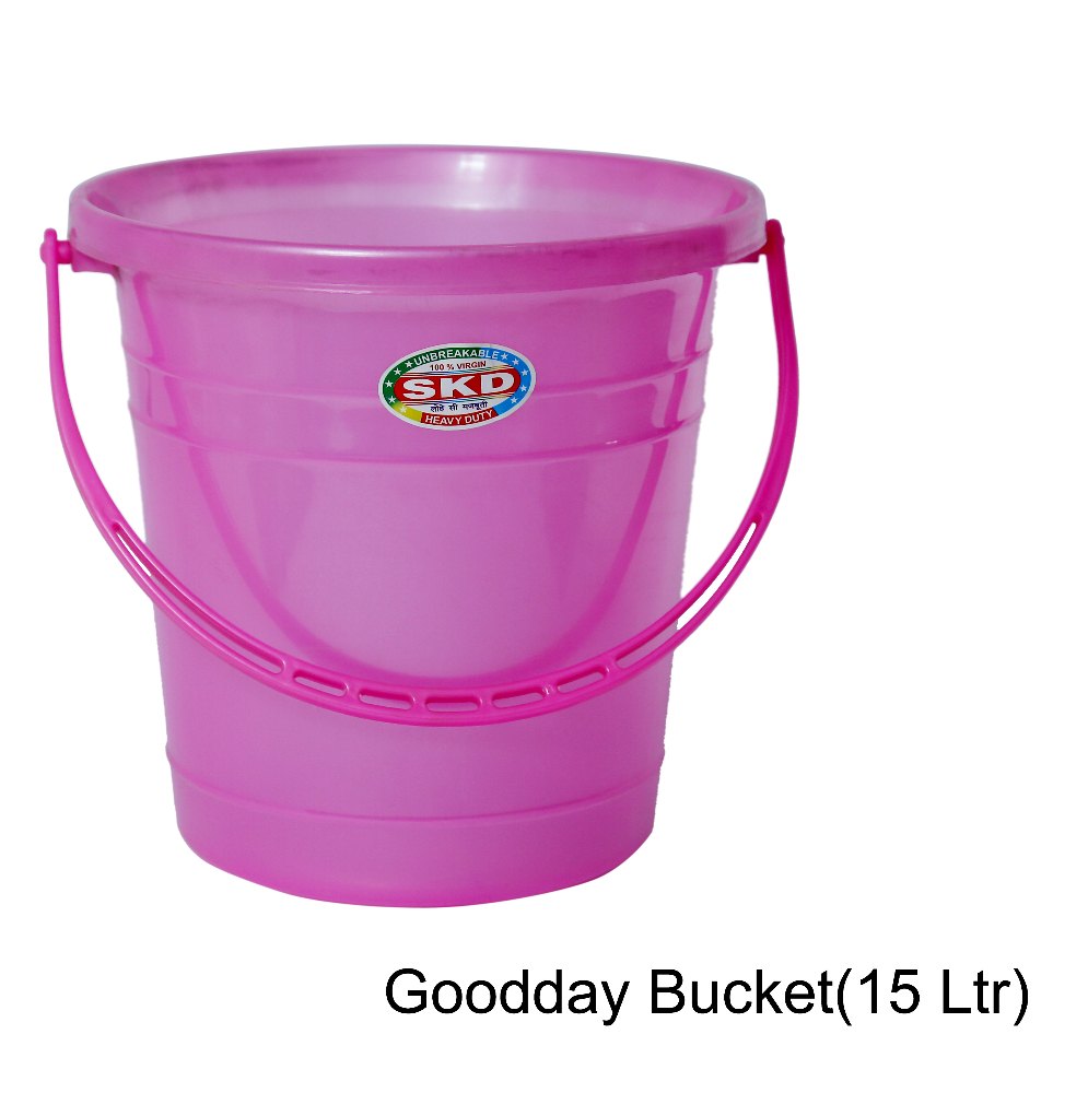Pink Plastic Bucket 15 Ltr