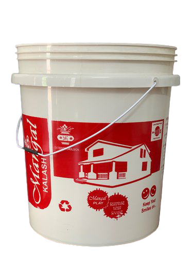 Printed White 20 Litre Plastic Paint Bucket