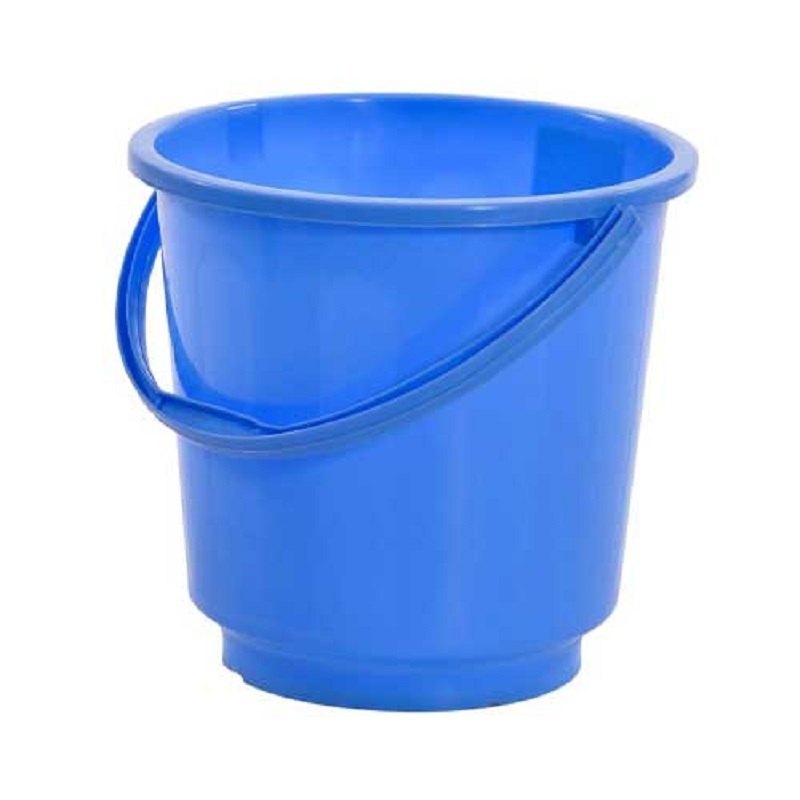 Blue 13 L Plastic Water Storage Buckets, For Household, With Handle