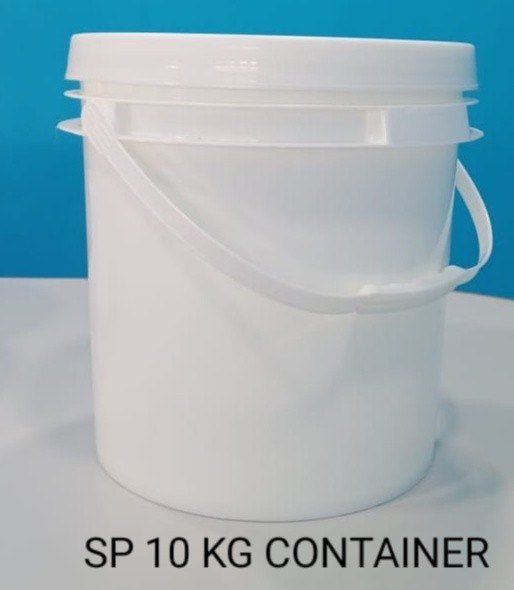 White Plastic 10Kg Biryani Bucket, For Household