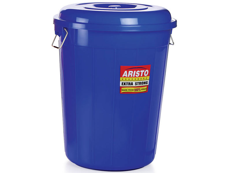 Plastic Storage Bucket Available in 25, 30, 40, 50, 60, 80, 100 Ltr, With Lid, Size: 402x538mm (dxh), 471x572mm(dxh)