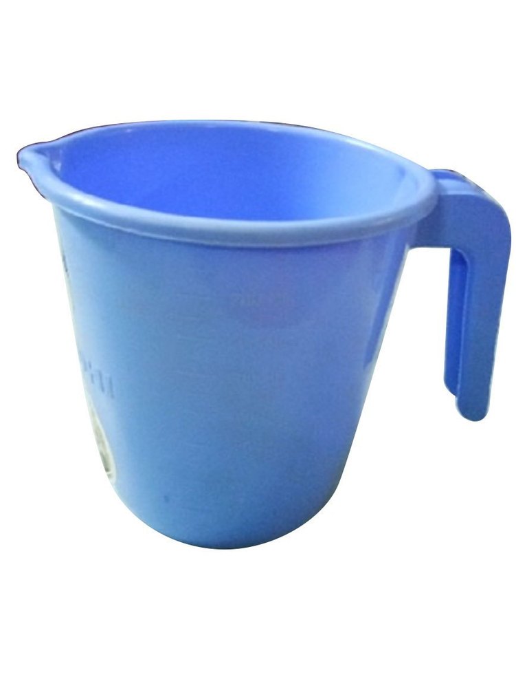 Plain Blue Plastic Bath Mugs, For Bathroom, Capacity: 1 Liter