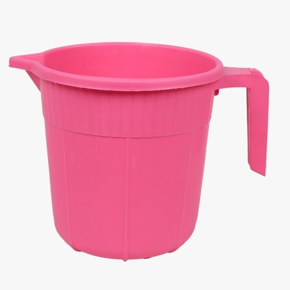 Pink Plastic Bathroom Mug, Capacity: 1Liter