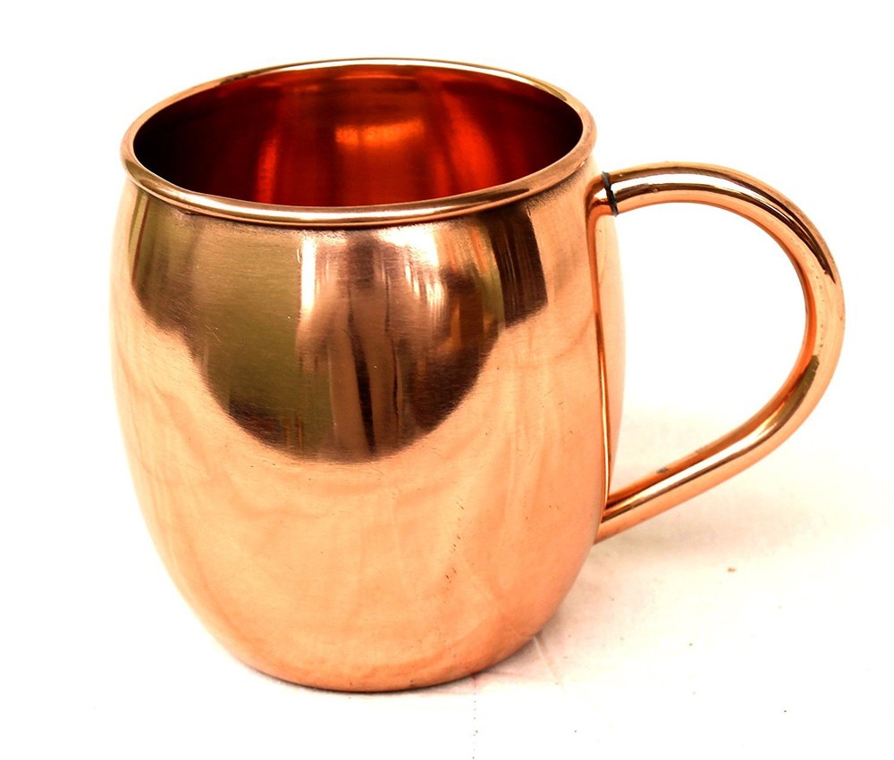 Barrel Shape Moscow Mule Copper Mug With Copper Handle