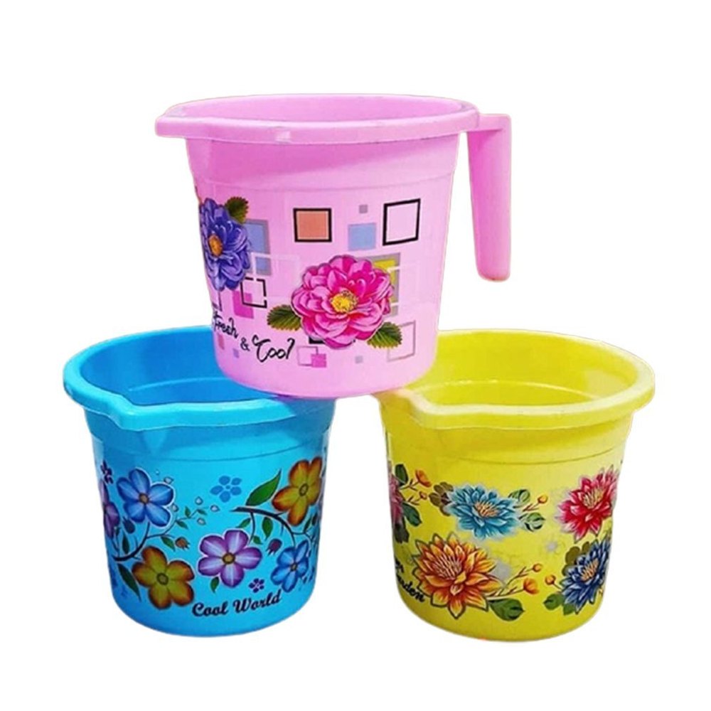 Polypropylene Floral Print Plastic Mugs, For Household, Capacity: 1500ml