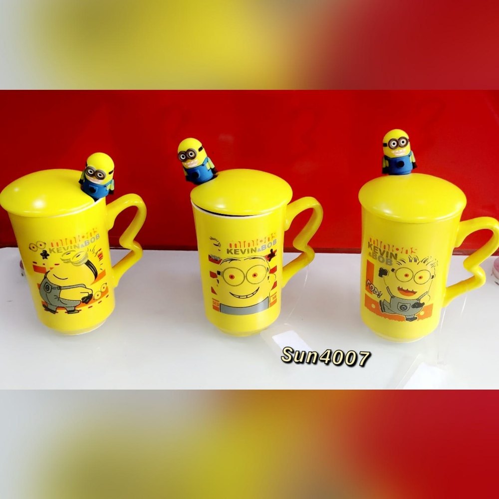 YELLOW Ceramic MUG, For Household, Model Name/Number: SUN4007