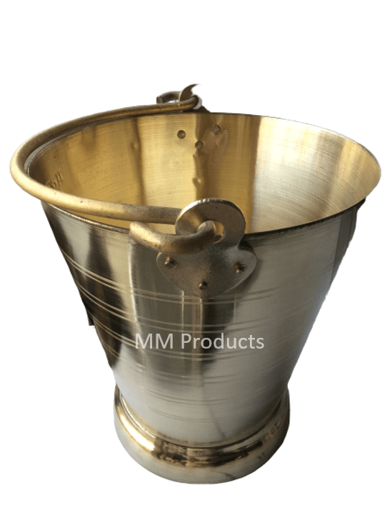 1 Pc Brass Bucket / Balti, Capacity: 10ltr, Size: 30 Cm Hight
