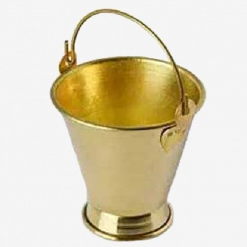 Natural Household Brass Bucket, Capacity: 5 Liters