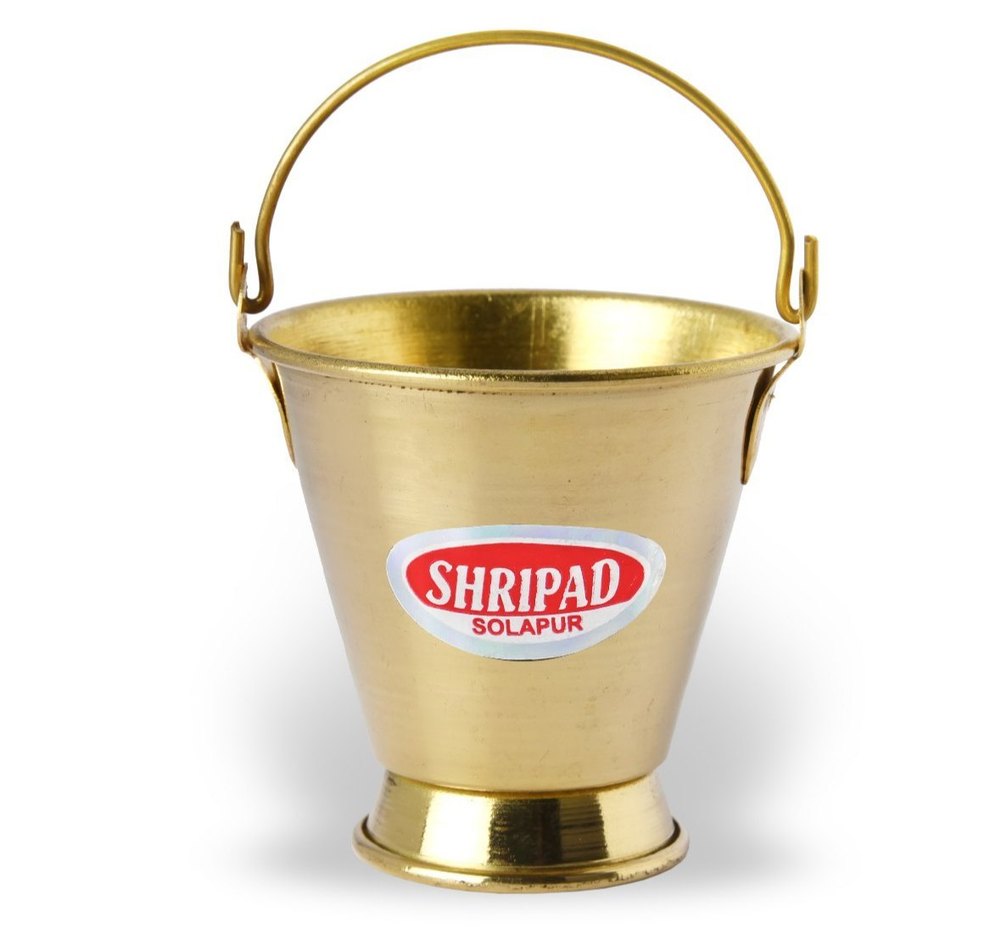 Gold 50g Brass Bucket, For Home, Size: 5x5x5.5cm