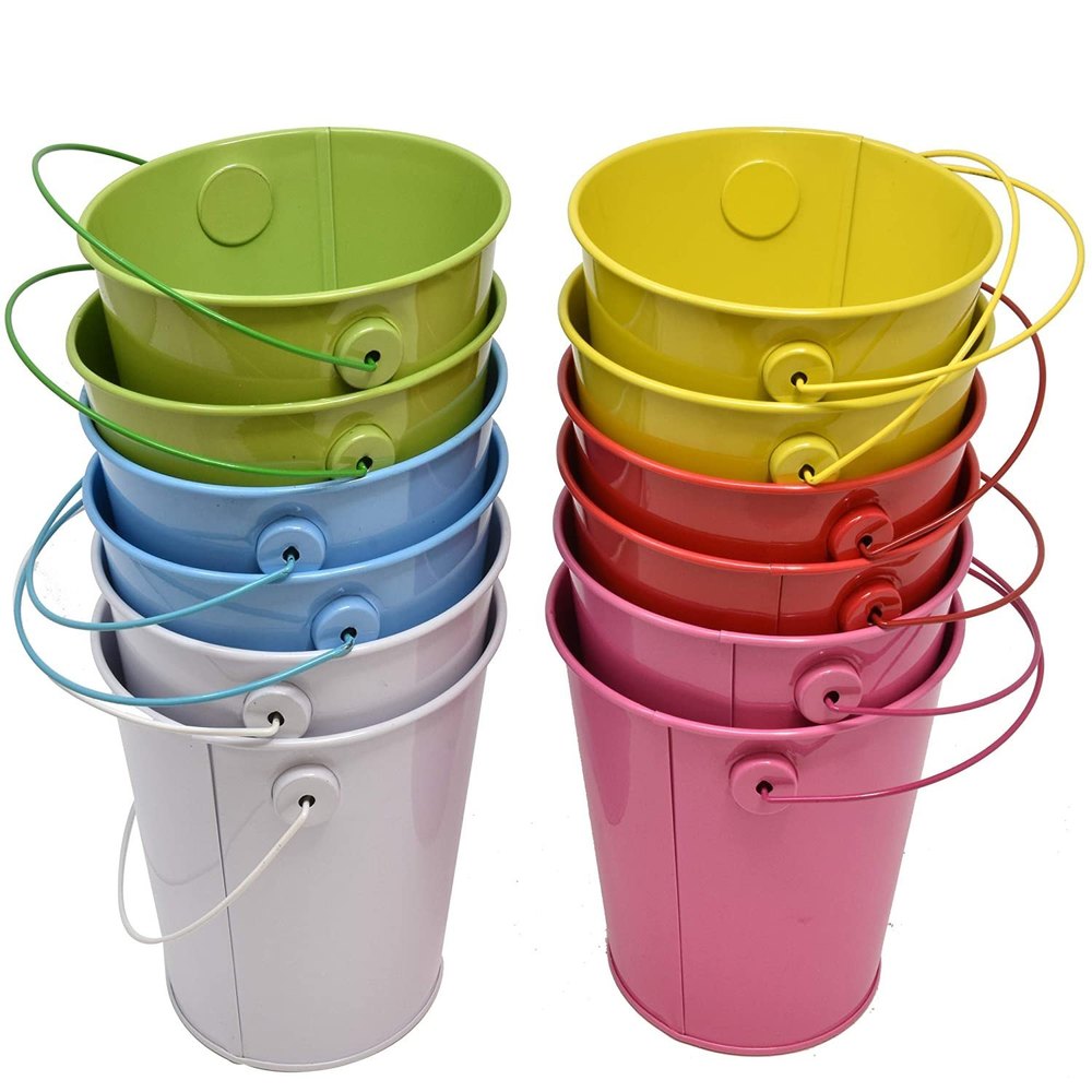Powder Coating Iron Romantic Photo Personalized Mini Metal Bucket - Red, Model Name/Number: AO-285, Size: 5