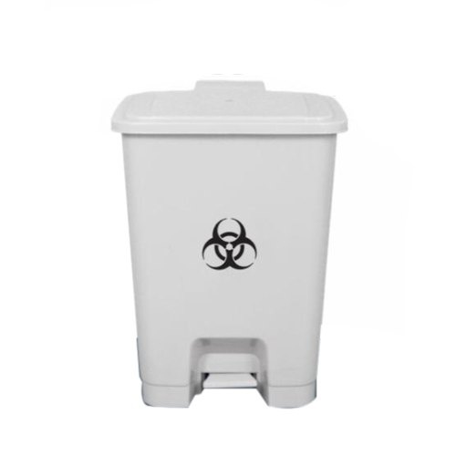 Kyracs White K15 Pedal Waste Bin, For Hospital