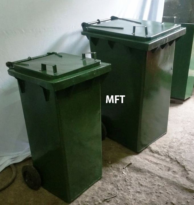 Olive Green MS Wheeled Dustbin