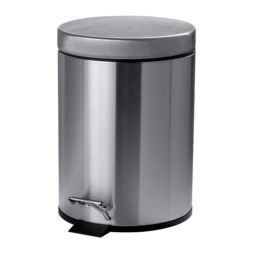 Silver Foot Pedal Stainless Steel Dustbin, Capacity: 11-15 Liters, Material Grade: Ss 304