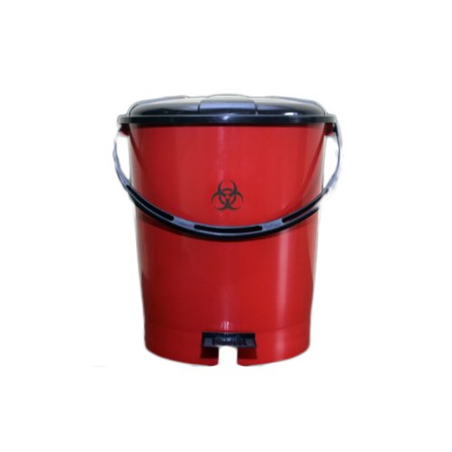 Red, Black Plastic K11 Pedal Garbage Bin, Capacity: 11-15 Liters