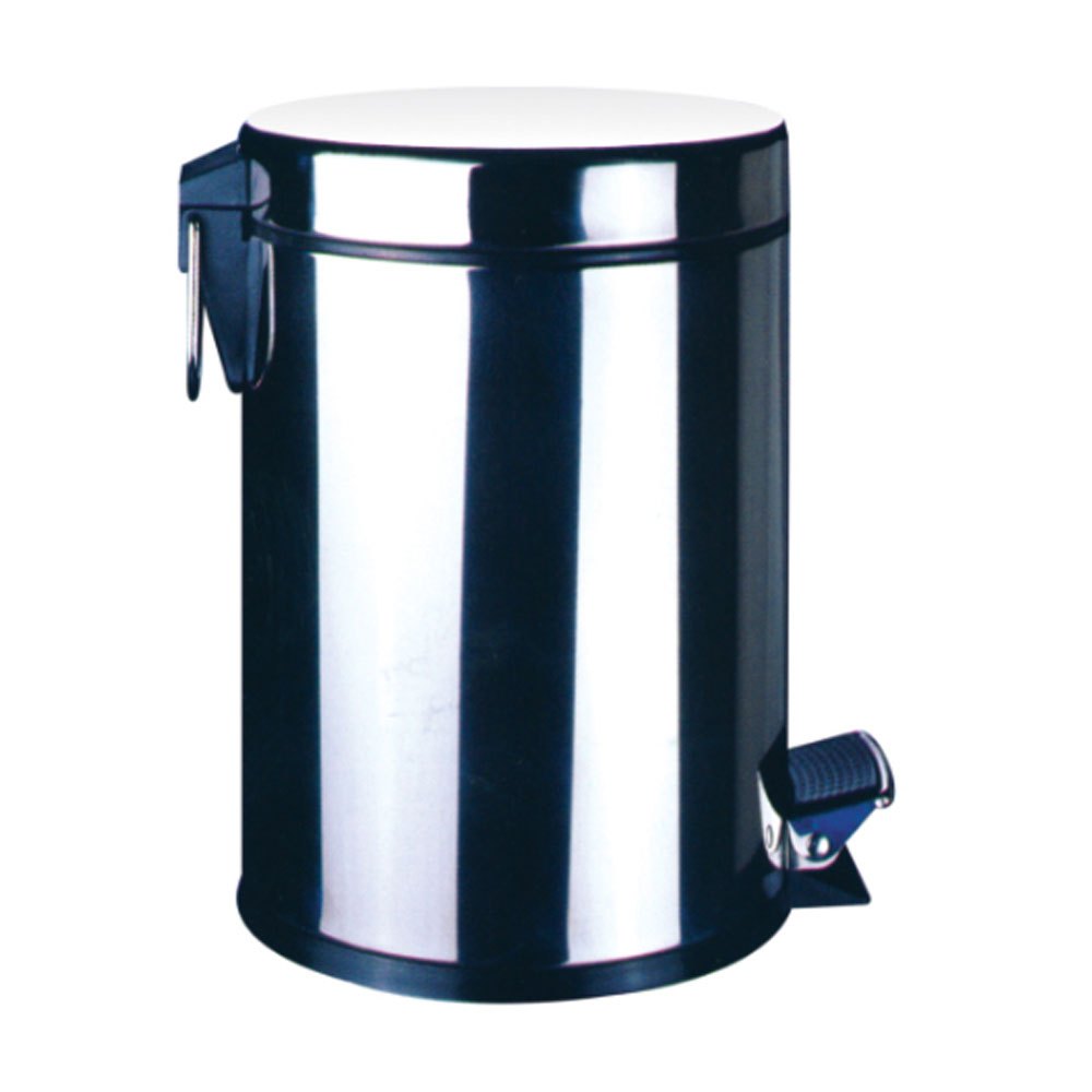 Mirror Finish Blue Pedal Operated Dust Bin, Grade: Ss 304, Capacity: 15 Liter