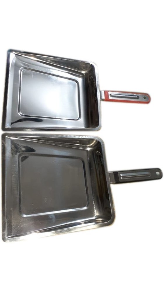 Silver Stainless Steel Dust Pan, Size: 8x6 Inch