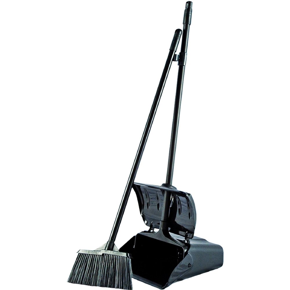 Black, Silver Aluminium Mast Walking/ Lobby Dustpan