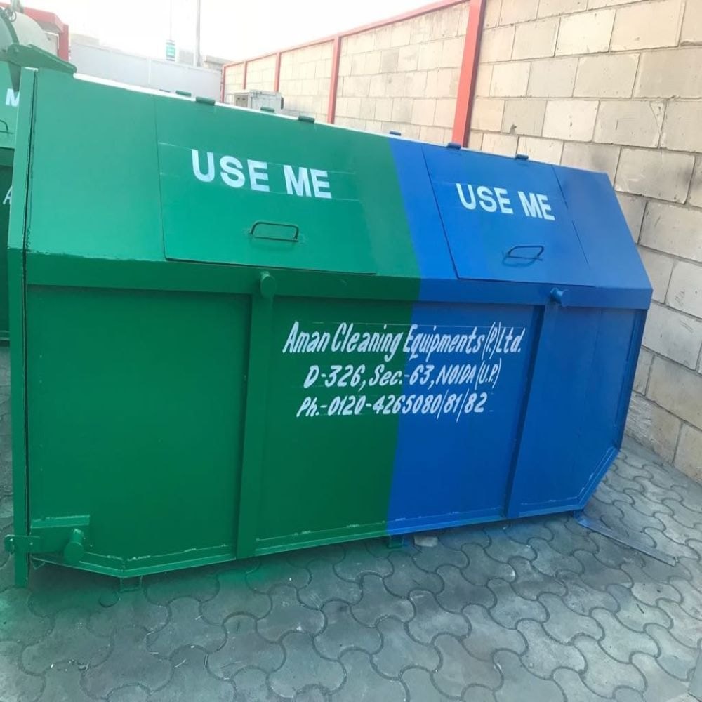 Speed Mild Steel Hook Lift Bin, Size: 1.1 Cubic.m - 9 Cubic M
