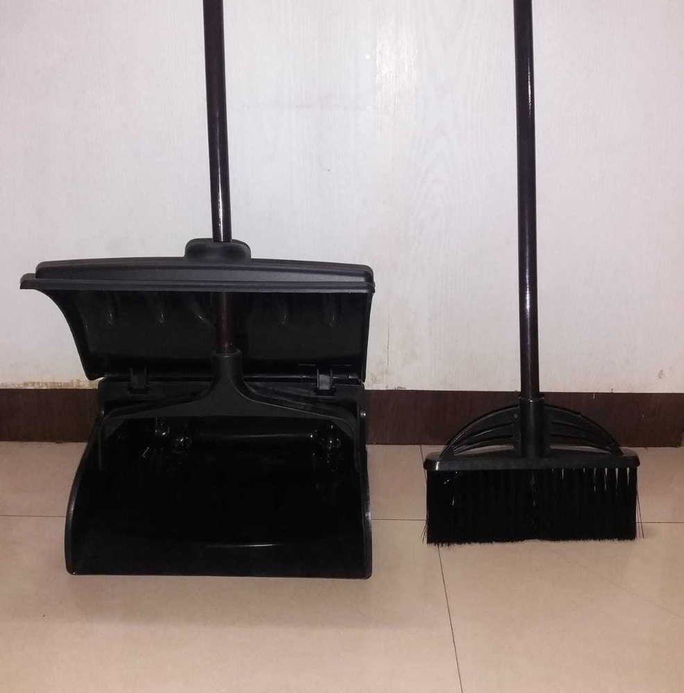 Black, Grey Plastic Dustpan And Brushes