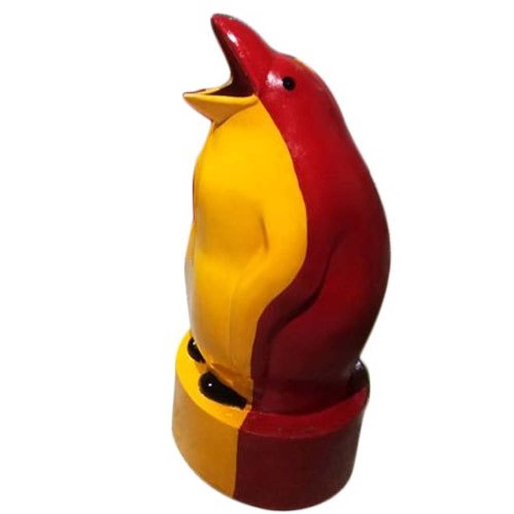 Red And Yellow Plastic FRP Penguin Dustbin, Size: 3 Feet