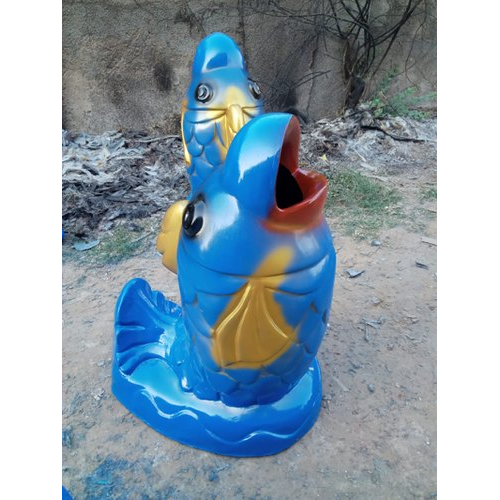 Fish Shape Frp Dustbin, 3 Feet