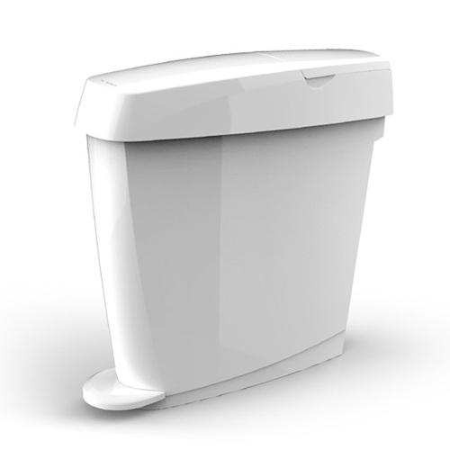 White ABS Feminine Bin