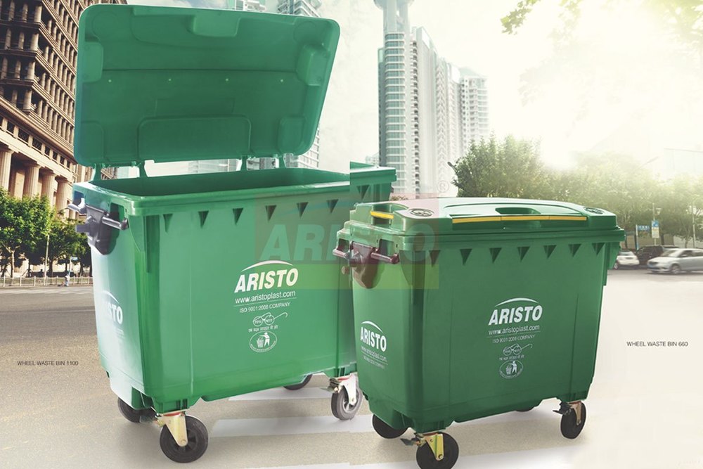 Plastic Wheel Waste Bin 660ltr