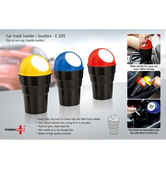 Plastic Yellow Blue Red E205 - Car Trash Holder, Packaging Type: 1, Size: 13 X 9