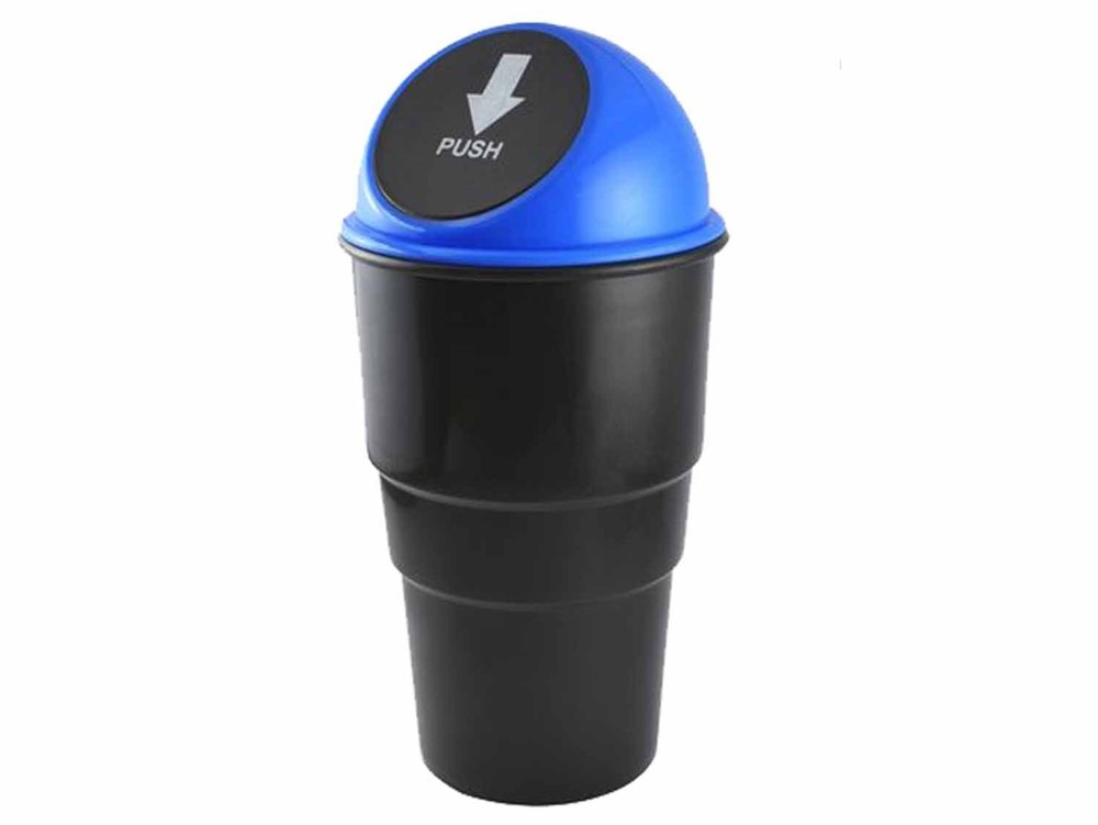 Plastic Blue And Black Car Dustbin