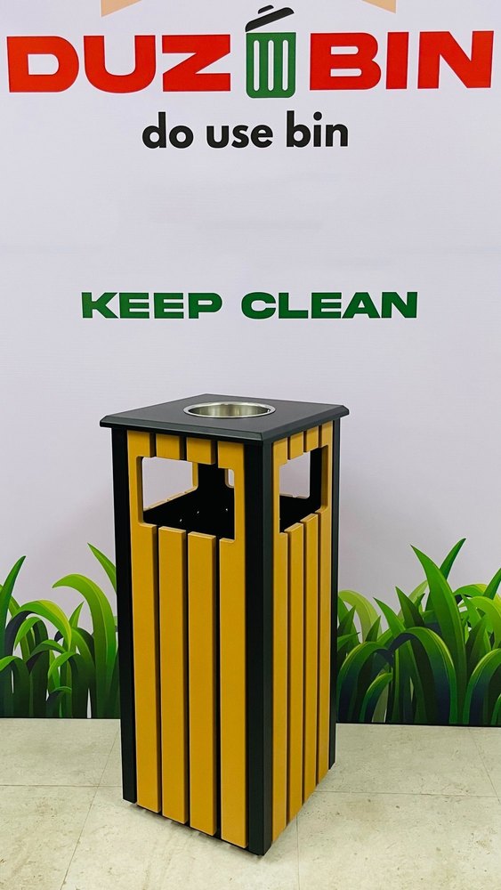60 Litre Duzbin Wooden Outdoor Dustbin, Size: 12x24inch