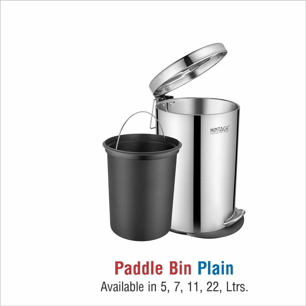 steel brown Leather Paper Bin-Solid, For Home & Office