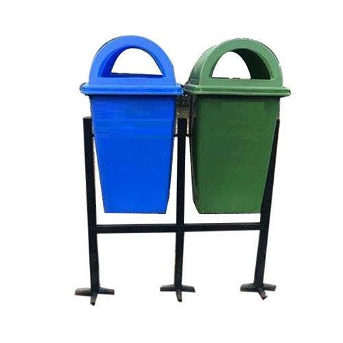 Clean Green with Lid Permanent Structure Litter Bins for Garbage Collection