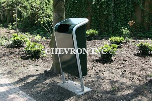 SS 304 Choice Available X- Crossover Litter Bin, For Outdoor, Material Grade: SS304