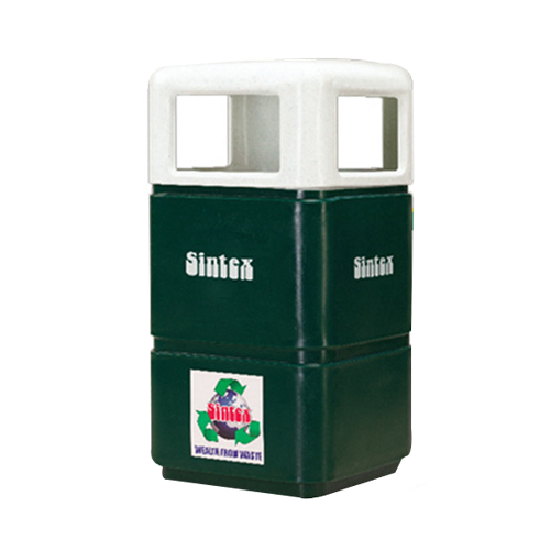 Plastic Green Square Litter Bins