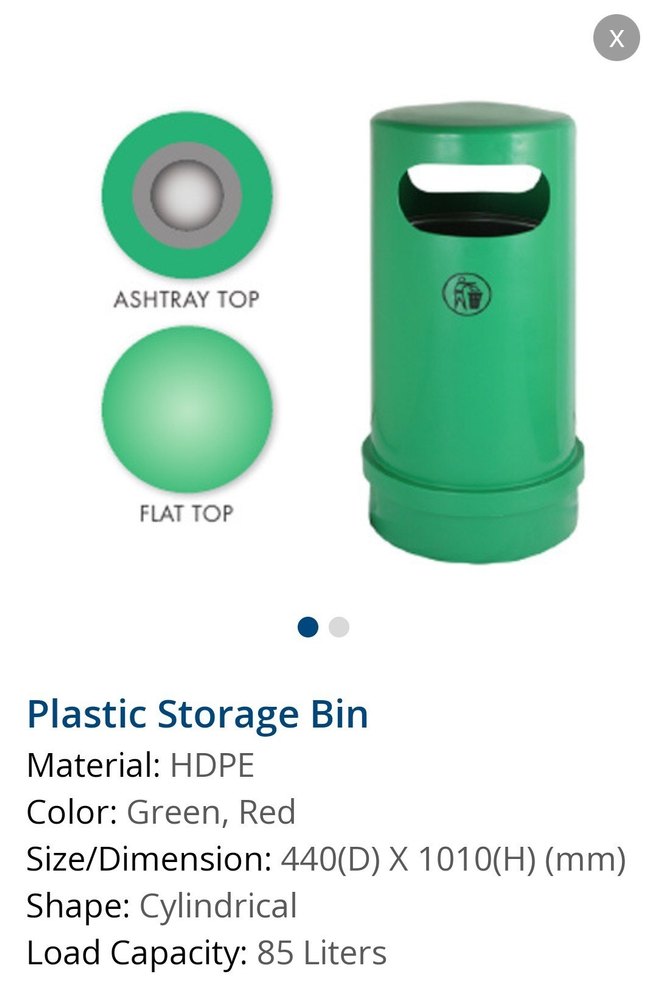 Plastic Round Hooded Litre Bin