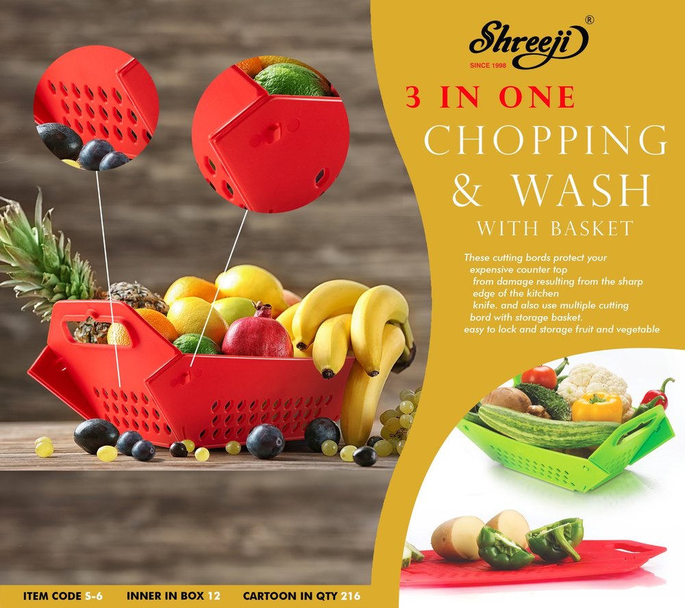 Vegetable Plastic Basket, Capacity: 5kg