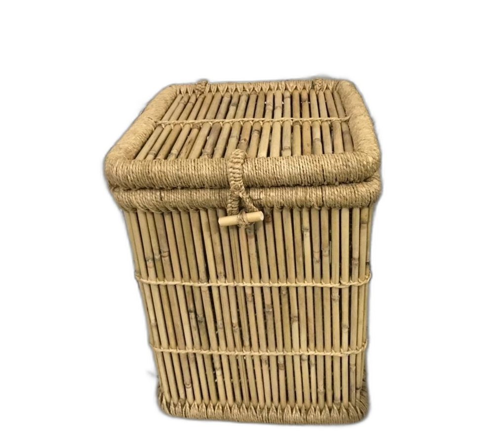 Brown Handmade Bamboo Laundry Basket, Size/Dimension: 40.64 X 35.56 X 35.56 Inches